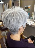 30代/40代/50代/マッシュ/ショートカット/ハイライト/八軒