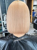 エイチ(H)&nbsp;xブリーチ/ホワイトグレージュ/レイヤーカット/チェリーブラウン