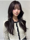 レイヤーカット/顔周りカット/顔周りレイヤー /韓国風パーマ