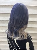 ネイビー×インナーホワイト