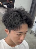 熊本メンズサロン アップバングショート ショートパーマ