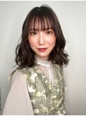 ゆるふわパーマくせ毛風ミディアムレイヤーp1上尾20代30代40代