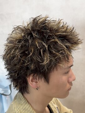 ハッシュタグネイビー 仙台駅前店(#NAVY) スパイキーショート/ピンパーマ/ハイライト