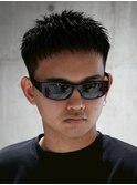 MEN'S/クロップ×フェード/ベリーショート/短髪/黒髪