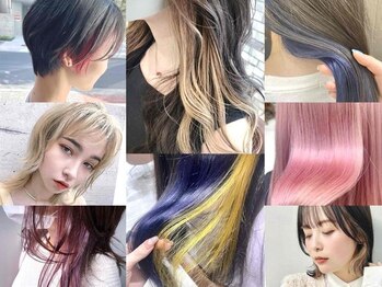 ネオリーブルカ 御茶ノ水店(Neolive Luca)の写真/『周囲に差をつける』チラ見せお洒落インナーカラー♪ブリーチ+インナーカラー¥7700☆イヤリングカラーもOK