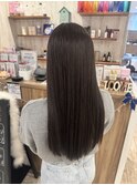 チョコレートブラウンカラー似合わせカットセミロング