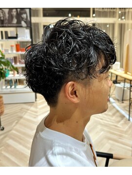 無造作スパイラル×メンズショート