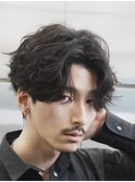 原宿フェザーパーマ毛流れセンターパートルーズパーマ大人ヘア