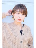 大人かわいい ラフ 小顔ショートボブ