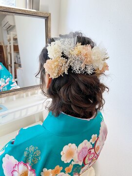 ロカット サロン(Roquat Salon) 袴着付けボブアレンジ【ヘアアレンジ　立川/立川南/八王子】