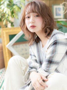 カバーヘア ブリス 上尾西口店(COVER HAIR bliss) 大人かわいい透け感テラコッタ小顔くびれヘアb上尾20代30代40代