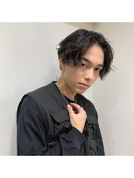 ラナ 渋谷(Lana) 韓国風サイドパートニュアンスマッシュパーマかきあげヘア渋谷