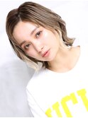 大人可愛い小顔美髪ツヤ髪バニラベージュセンター分けボブA4
