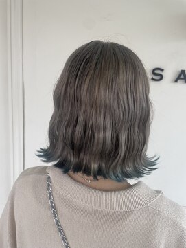 サラ ビューティー サイト 古賀店(SARA Beauty Sight) ターコイズブルー/裾カラー