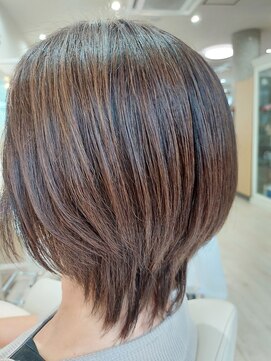 ヘアーズ 本店(HAIRZ) 《HAIRZ》藤井☆60代グラボブショートメンテナンスカラー