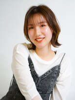 クルー(Creww KYOTO) 20代30代・くびれ外ハネレイヤーボブ・シースルーバング