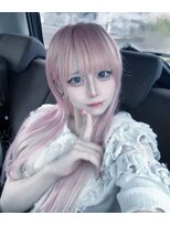 ウラヌス バイ ギャラクシー(URANUS by GALAXY) ホワイトピンク エクステ込