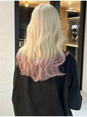 blonde裾ピンク＾＾