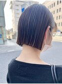 ブリーチなし大人可愛いマロンブラウン似合わせ耳かけボブ