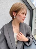 前髪長め大人小顔ショート30代40代50代　藤沢