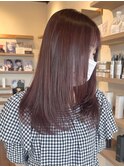ブリーチなしカラーイルミナカラー透明感カラーピンクブラウン