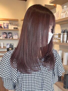 ラフ バイ マグ 南松本(R.A.F. by Mag) ブリーチなしカラーイルミナカラー透明感カラーピンクブラウン