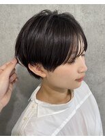 エアー 青山(AIR)&nbsp;前髪あり耳掛け丸みくびれショートボブ20代30代40代50代60代