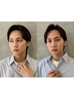 こだわりのカット技術でカジュアル～オフィス仕様にも変幻自在に。