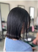 切りっぱなしボブ　切りっぱなしロブ　20代30代40代