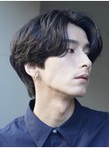 名古屋栄メンズカットニュアンスセンターパートフェザーショート