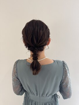 レノ 直江店(RENO) 結婚式あみおろしヘアスタイル@20代30代40代
