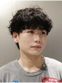 天神大名メンズパーマシャドウパーマシースルーマッシュウルフ