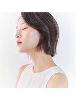 ジュノヘアージャパン 表参道(JUNO HAIR JAPAN)&nbsp;韓国ヘア タッセルボブ ハイライト グレージュ 縮毛矯正 前髪