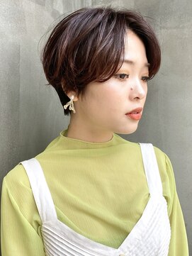 #センターパートショート＃ニュアンスパーマ