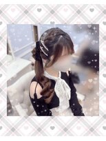 新宿コットン(cotton hair)&nbsp;編み込みサイドテールお団子