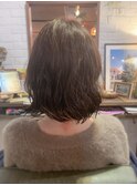 ふわふわボブパーマ