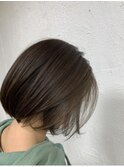 抜け感ボブ/セシルカット/ココアブラウン/フリンジウェーブ