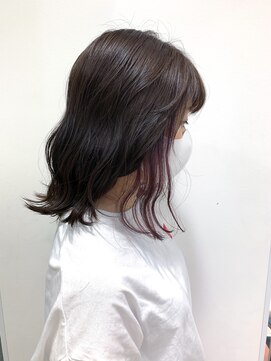 アッシュ 二子玉川店(Ash) インナーカラー×ミディアム×ラベンダー