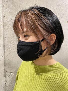 ヘアーアンドメイク ファット(Hair&Make PHAT) 黒髪フェイスフレーミングベージュカラー10代20代30代