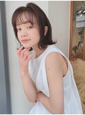大人可愛い小顔くびれミディアムボブ