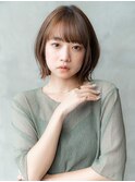 小顔ヘア/ボブ/大人可愛い/アッシュベージュ/20代30代40代