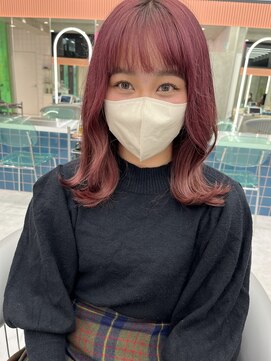 ロンドルーチェ 心斎橋(Lond luce) ダークアッシュ/ミディアムレイヤーカット［髪質改善/縮毛矯正］