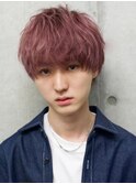 ツーブロックマッシュウルフ韓国系ブリーチカラー原宿