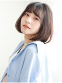 【tetote江坂】内巻きショートボブワンカールボブ斜めバング