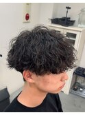 ツイストスパイラルパーマツイストパーマメンズマッシュパーマ