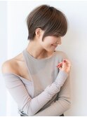 20代30代大人かわいい丸みショート似合わせカットフルバング小顔
