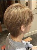 マッシュウルフ×ミルクティーベージュ