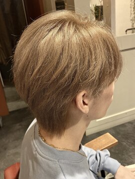 カルム ヘアー レーヴ(Calm hair reve) マッシュウルフ×ミルクティーベージュ