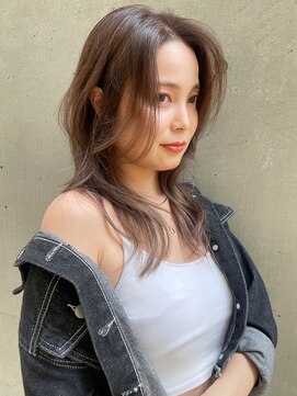 ニューヨークニューヨーク 梅田茶屋町店(NYNY) ワンカールラフレイヤー×ブリーチなしWカラーグレーブラウン