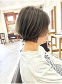 束感ボブ/カーキグレージュ/20代30代40代